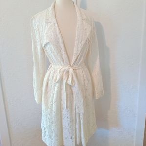 Cream lace trench coat - Alfani